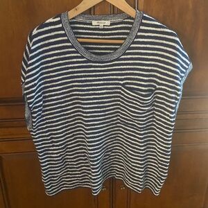 Lightweight navy striped sweater
